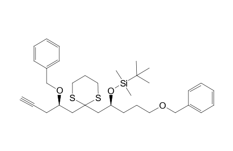{[(1S)-4-(Benzyloxy)-1-({2-[(2R)-2-benzyloxy)pent-4-ynyl]-1,3-diyhian-2-yl}methyl)butyl]oxy}(tert-butyl)dimethylsilane