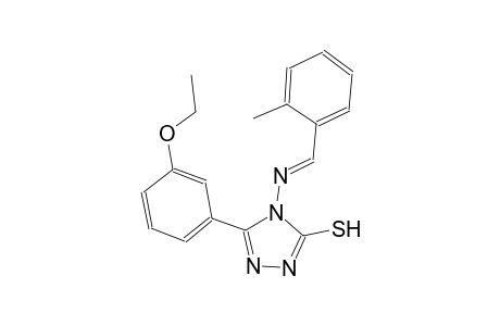 5-(3-ethoxyphenyl)-4-{[(E)-(2-methylphenyl)methylidene]amino}-4H-1,2,4-triazol-3-yl hydrosulfide
