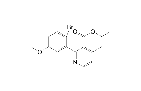 2-(2-bromo-5-methoxy-phenyl)-4-methyl-nicotinic acid ethyl ester