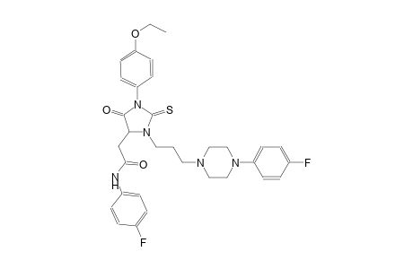 2-(1-(4-ethoxyphenyl)-3-{3-[4-(4-fluorophenyl)-1-piperazinyl]propyl}-5-oxo-2-thioxo-4-imidazolidinyl)-N-(4-fluorophenyl)acetamide