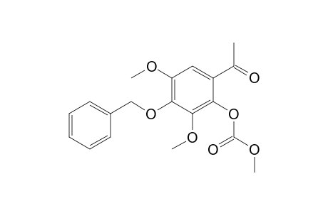 Carbonic acid 6-acetyl-3-benzyloxy-2,4-dimethoxy-phenylester methyl ester