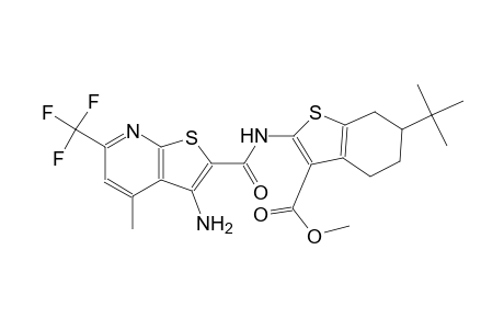 methyl 2-({[3-amino-4-methyl-6-(trifluoromethyl)thieno[2,3-b]pyridin-2-yl]carbonyl}amino)-6-tert-butyl-4,5,6,7-tetrahydro-1-benzothiophene-3-carboxylate