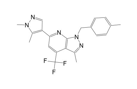 1H-pyrazolo[3,4-b]pyridine, 6-(1,5-dimethyl-1H-pyrazol-4-yl)-3-methyl-1-[(4-methylphenyl)methyl]-4-(trifluoromethyl)-