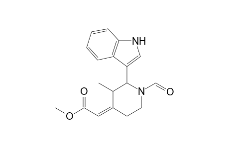Z-methyl 1-formyl-2-(3-indolyl)-3-methyl-4-piperidein-.delta.(4,.alpha.)-acetate