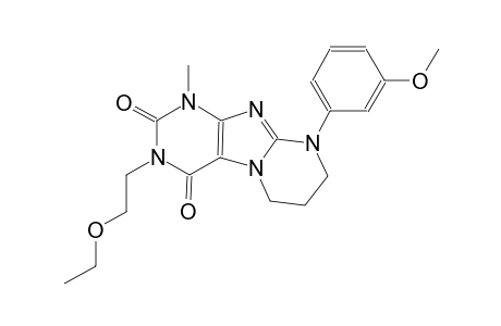 3-(2-ethoxyethyl)-9-(3-methoxyphenyl)-1-methyl-6,7,8,9-tetrahydropyrimido[2,1-f]purine-2,4(1H,3H)-dione