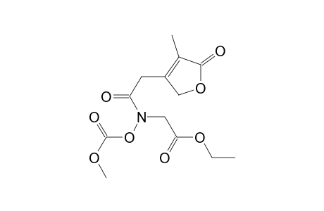 Glycine, N-[(2,5-dihydro-4-methyl-5-oxo-3-furanyl)acetyl]-N-[(methoxycarbonyl)oxy]-, ethyl ester