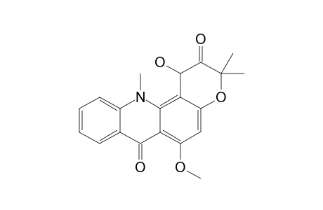 1-Hydroxy-6-methoxy-3,3,12-trimethyl-1H-pyrano[2,3-c]acridin-2,7(3H,12H)-dione