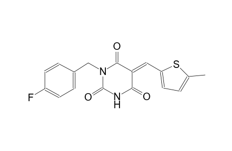 (5E)-1-(4-fluorobenzyl)-5-[(5-methyl-2-thienyl)methylene]-2,4,6(1H,3H,5H)-pyrimidinetrione