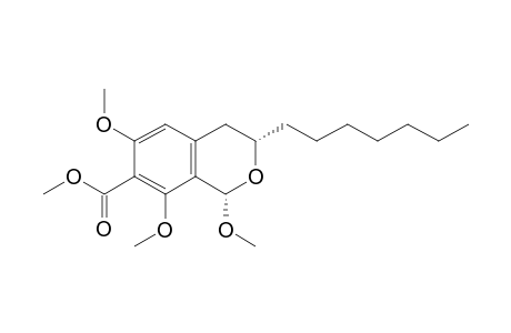 (1S,3S)-3-heptyl-1,6,8-trimethoxy-isochroman-7-carboxylic acid methyl ester