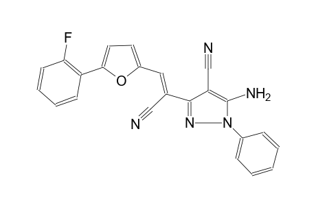 1H-pyrazole-3-acetonitrile, 5-amino-4-cyano-alpha-[[5-(2-fluorophenyl)-2-furanyl]methylene]-1-phenyl-