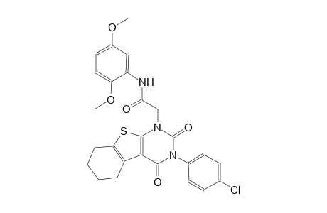 2-(3-(4-chlorophenyl)-2,4-dioxo-3,4,5,6,7,8-hexahydro[1]benzothieno[2,3-d]pyrimidin-1(2H)-yl)-N-(2,5-dimethoxyphenyl)acetamide
