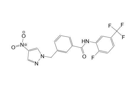 N-[2-fluoro-5-(trifluoromethyl)phenyl]-3-[(4-nitro-1H-pyrazol-1-yl)methyl]benzamide