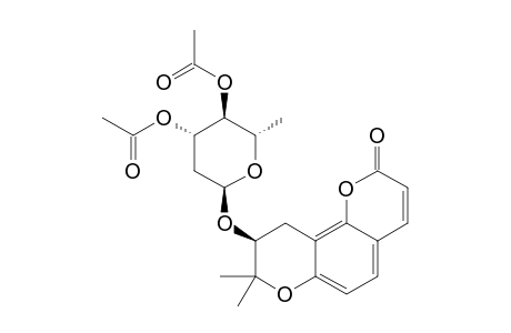 (+)-LOMATIN-3'-O-(3,4-DI-O-ACETYL-2,6-DIDEOXY-ALPHA-L-ARABINOHEXOPYRANOSIDE)