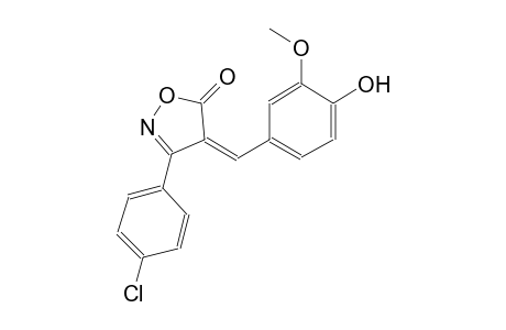 (4Z)-3-(4-chlorophenyl)-4-(4-hydroxy-3-methoxybenzylidene)-5(4H)-isoxazolone