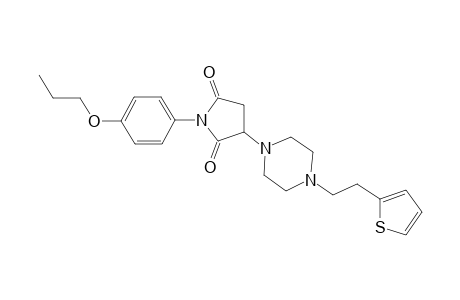 1-(4-propoxyphenyl)-3-{4-[2-(thiophen-2-yl)ethyl]piperazin-1-yl}pyrrolidine-2,5-dione