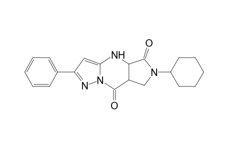 6-cyclohexyl-2-phenyl-4a,6,7,7a-tetrahydro-4H-pyrazolo[1,5-a]pyrrolo[3,4-d]pyrimidine-5,8-dione