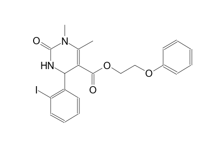 2-phenoxyethyl 4-(2-iodophenyl)-1,6-dimethyl-2-oxo-1,2,3,4-tetrahydro-5-pyrimidinecarboxylate