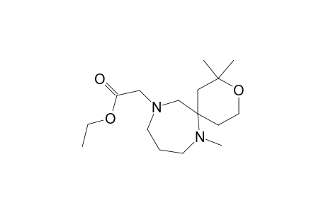 2,2,7-trimethyl-11-ethoxycarbonylmethyl-3-oxa-7,11-diazaspiro[5.6]dodecane