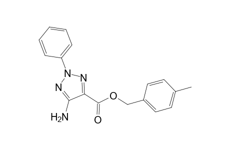 2H-[1,2,3]Triazole-4-carboxylic acid, 5-amino-2-phenyl-, 4-methylbenzyl ester