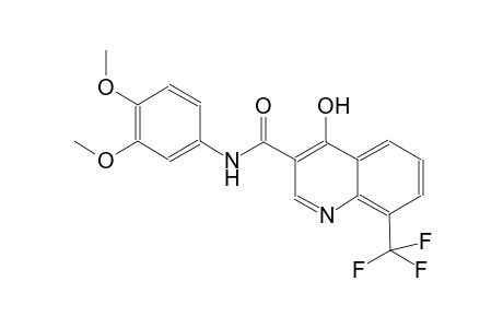 3-quinolinecarboxamide, N-(3,4-dimethoxyphenyl)-4-hydroxy-8-(trifluoromethyl)-