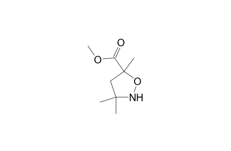 5-Isoxazolidinecarboxylic acid, 3,3,5-trimethyl-, methyl ester