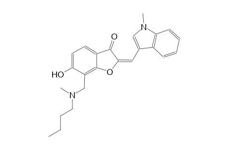 3(2H)-benzofuranone, 7-[(butylmethylamino)methyl]-6-hydroxy-2-[(1-methyl-1H-indol-3-yl)methylene]-, (2E)-
