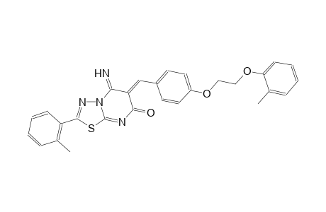 7H-[1,3,4]thiadiazolo[3,2-a]pyrimidin-7-one, 5,6-dihydro-5-imino-6-[[4-[2-(2-methylphenoxy)ethoxy]phenyl]methylene]-2-(2-methylphenyl)-, (6Z)-