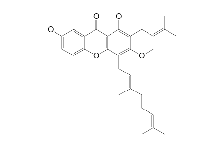 PRUNIFLORONE-L;1,7-DIHYDROXY-3-METHOXY-2-ISOPRENYL-4-GERANYLXANTHONE