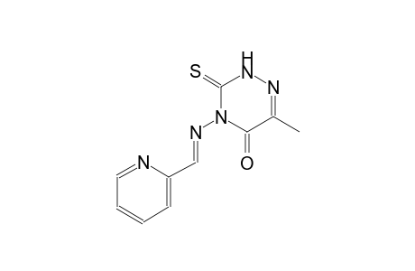 1,2,4-triazin-5(2H)-one, 3,4-dihydro-6-methyl-4-[[(E)-2-pyridinylmethylidene]amino]-3-thioxo-