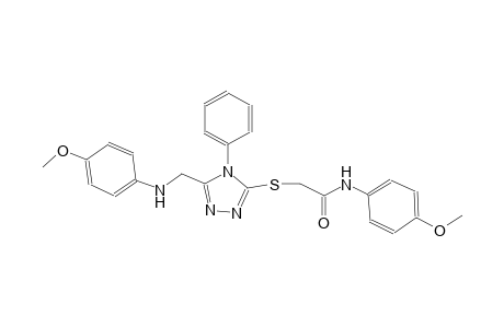 2-({5-[(4-methoxyanilino)methyl]-4-phenyl-4H-1,2,4-triazol-3-yl}sulfanyl)-N-(4-methoxyphenyl)acetamide