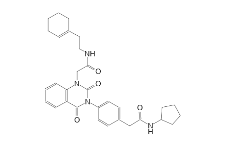 2-[4-(1-(2-{[2-(1-cyclohexen-1-yl)ethyl]amino}-2-oxoethyl)-2,4-dioxo-1,4-dihydro-3(2H)-quinazolinyl)phenyl]-N-cyclopentylacetamide