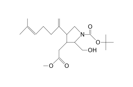 (2S,3S,4S)-1-(T-Butyloxycarbonyl)-2-(hydroxy-me)-3(<methoxycarbonyl>-me)-4-(1-<4-me-pent-3-enyl><ethenyl>)-pyrrolidine