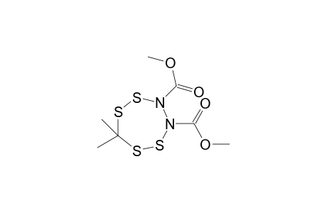 7,7-Dimethyl-1,2,5,6-tetrathia-3,4-diazacycloheptane-3,4-dicarboxylic acid-dimethylester