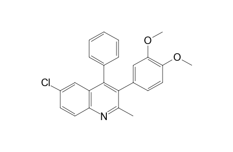6-chloro-3-(3,4-dimethoxyphenyl)-4-phenylquinaldine