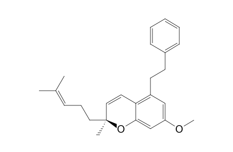 2S-2-METHYL-2-(4-METHYL-3-PENTENYL)-7-METHOXY-5-(2-PHENYLETHYL)-CHROMENE