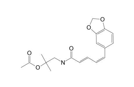 SCUTIFOLIAMIDE_B;5-(8,9-METHYLENEDIOXY)-2-TRANS-4-CIS-PENTADIENYL-N-(2'-ACETOXY-2'-METHYLPROPYL)-AMIDE