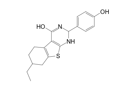 7-Ethyl-2-(4-hydroxyphenyl)-1,2,5,6,7,8-hexahydro[1]benzothieno[2,3-d]pyrimidin-4-ol