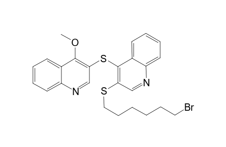 3-(6-bromanylhexylsulfanyl)-4-(4-methoxyquinolin-3-yl)sulfanyl-quinoline