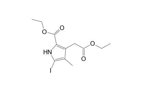 1H-Pyrrole-3-acetic acid, 2-(ethoxycarbonyl)-5-iodo-4-methyl-, ethyl ester