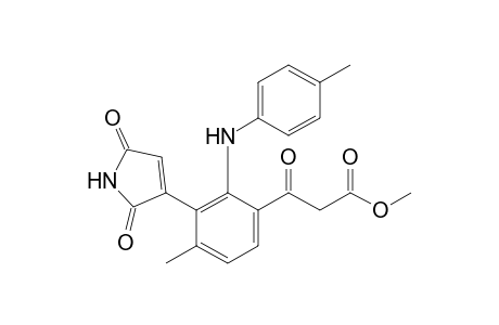 3-[3-(2,5-Dioxo-2,5-dihydro-1H-pyrrol-3-yl)-4-methyl-2-p-tolylamino-phenyl]-3-oxo-propionic acid methyl ester