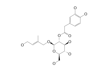 HYMENOSIDE-K;2-(3,4-DIHYDROXY-PHENYLACETYL)-BETA-D-GLUCOPYRANOSYL-(E)-2-METHYL-BUT-2-EN-4-OL