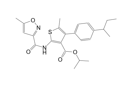 isopropyl 4-(4-sec-butylphenyl)-5-methyl-2-{[(5-methyl-3-isoxazolyl)carbonyl]amino}-3-thiophenecarboxylate