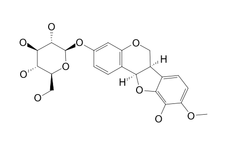 LICOAGROSIDE-D;(6A-R,11A-R)-3-O-BETA-D-GLUCOPYRANOSYL-10-HYDROXY-9-METHOXYPTEROCARPAN
