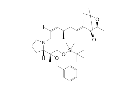 (2S)-2-[(R)-1-[(Benzyloxy)-1-[(tert-butyldimethylsiloxy)methyl]ethyl]-N-[(2E,6E)-(4R,8R,9R)-8,9-(isopropylidenedioxy)-4,7-dimethyl-2,6-decadien-1-yl]pyrrolidine