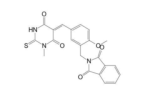 2-[5-[(Z)-(4,6-diketo-1-methyl-2-thioxo-hexahydropyrimidin-5-ylidene)methyl]-2-methoxy-benzyl]isoindoline-1,3-quinone