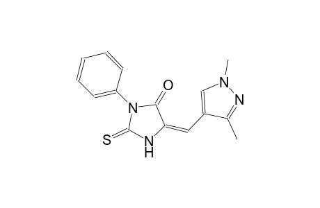 (5E)-5-[(1,3-dimethyl-1H-pyrazol-4-yl)methylene]-3-phenyl-2-thioxo-4-imidazolidinone