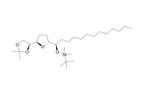 tert-butyl-[(1R)-1-[(2R,5R)-5-[(4S)-2,2-dimethyl-1,3-dioxolan-4-yl]-2-oxolanyl]tridecoxy]-dimethylsilane