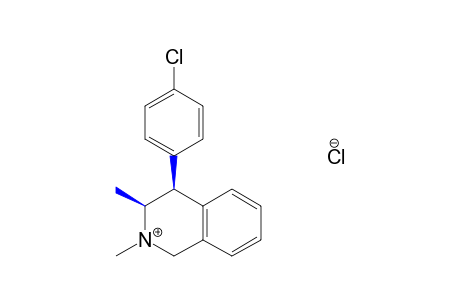 cis-4-(p-CHLOROPHENYL)-2,3-DIMETHYL-1,2,3,4-TETRAHYDROISOQUINOLINE,HYDROCHLORIDE