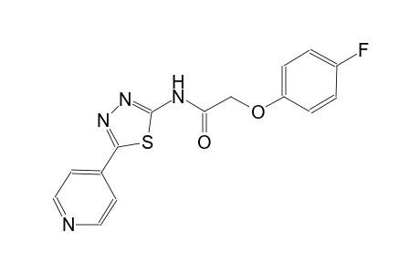 2-(4-fluorophenoxy)-N-[5-(4-pyridinyl)-1,3,4-thiadiazol-2-yl]acetamide