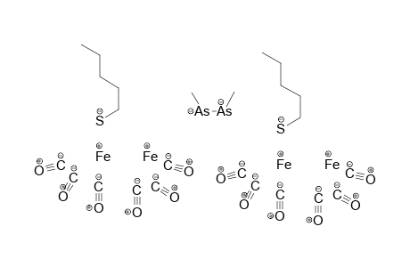 Tetrairon(I) methyl(methylarsanidyl)arsanide di(pentane-1-thiolate)dodecacarbonyl